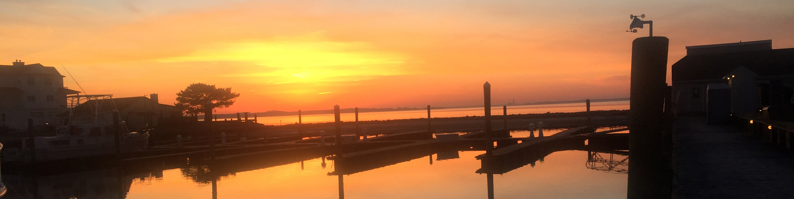 Sunset over the docks